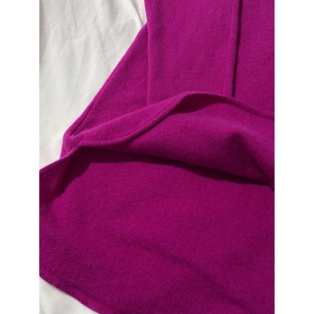 Charter Club 100% Cashmere Sweater L Magenta Purple Boat Neck High Low - Picture 4 of 8
